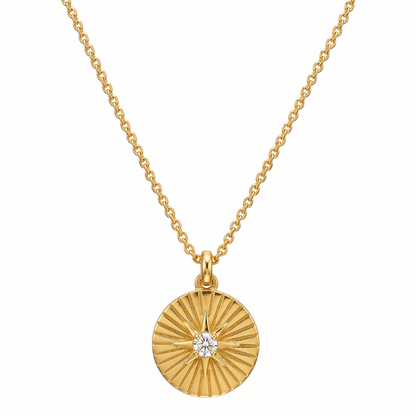 Rue Sunburst Disc Necklace