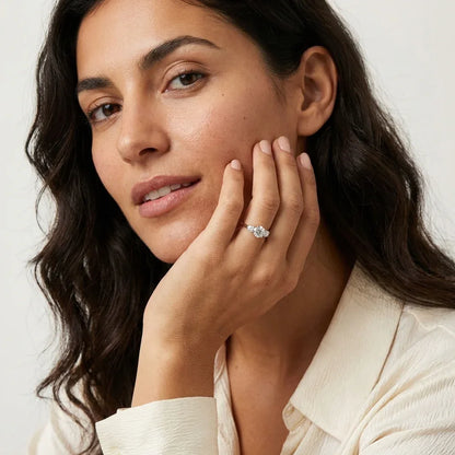 Trilogy Ring · S925 Silver & Moissanite