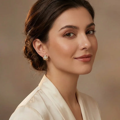 Knot Studs · Gold Tone