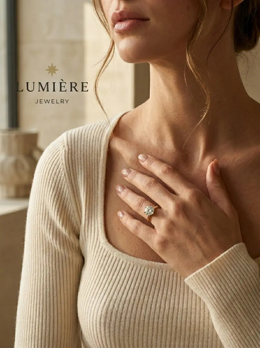 Lumière Solitaire Ring · Moissanite