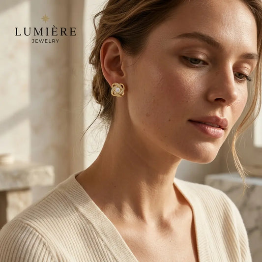 Knot Studs · 18K Gold Finish