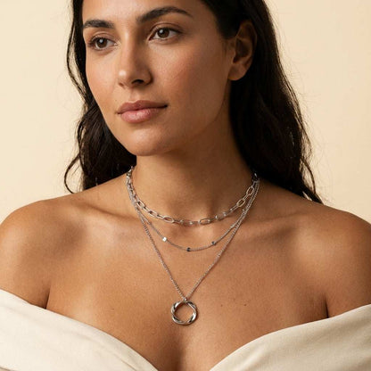 Torsade Layered Necklace · Gold / Silver