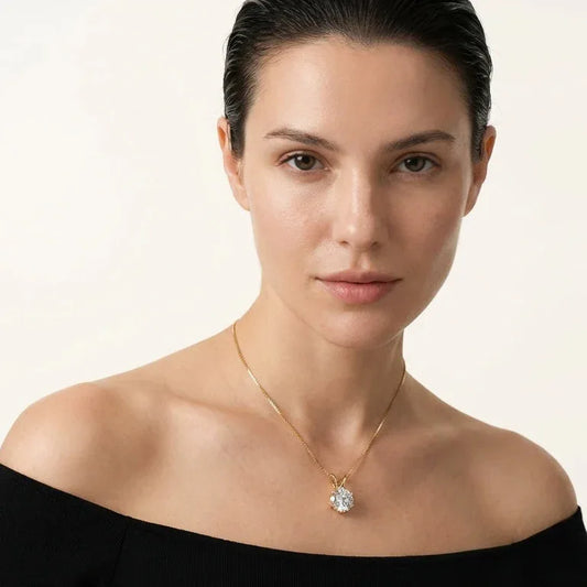 Lumière Solitaire Necklace · S925 Silver & Moissanite