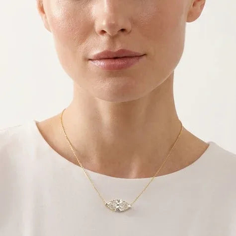 Navette Necklace · S925 Silver & Moissanite
