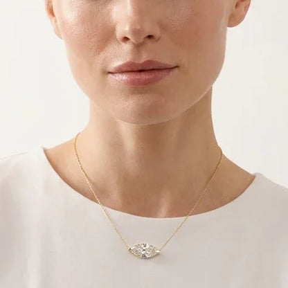 Navette Necklace · S925 Silver & Moissanite