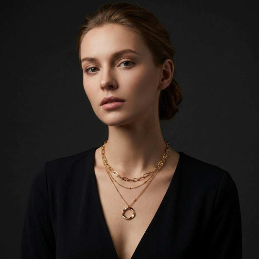Torsade Layered Necklace · Gold / Silver