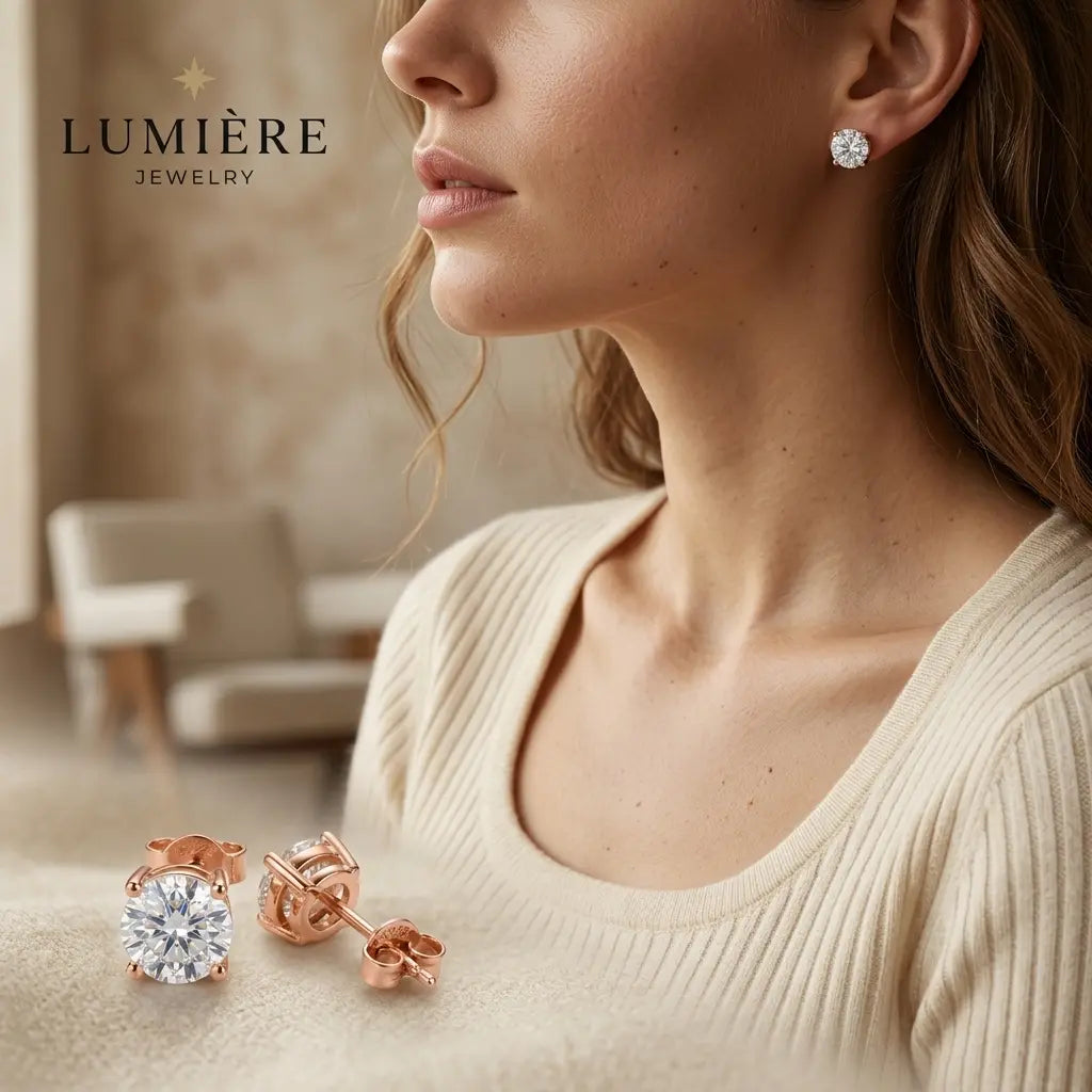 Éclat Studs · Moissanite