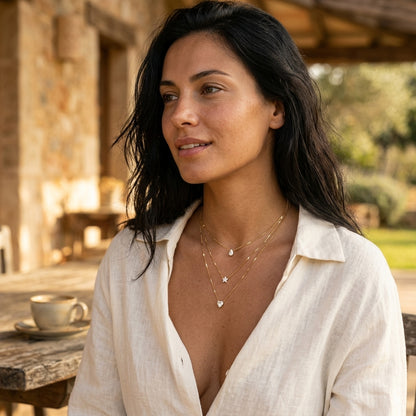 Céleste Layered Necklace · Gold Plated & Silver