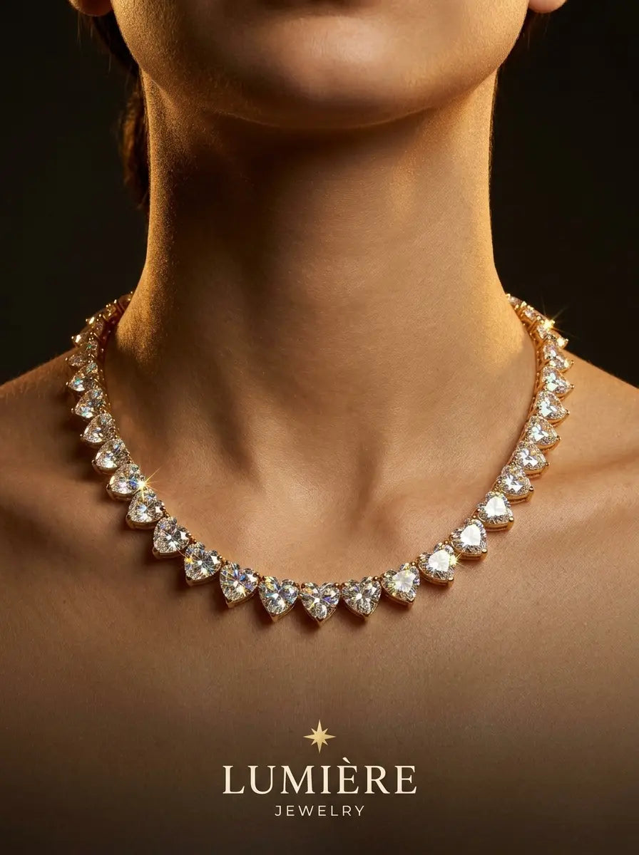 Cœur Tennis Necklace · Gold / Silver