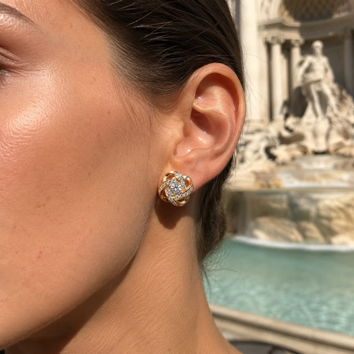 Knot Studs · 18K Gold Finish