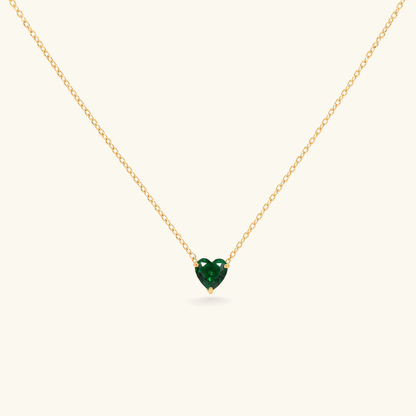 Amorette Birthstone Heart Necklace