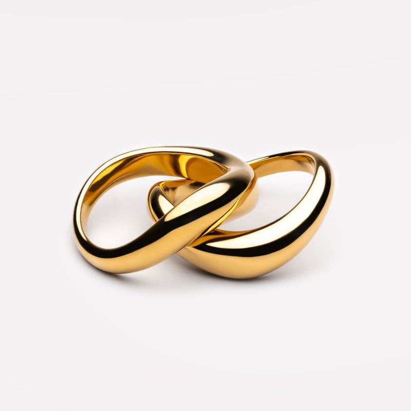 Double Trouble Ring Set · Gold / Silver