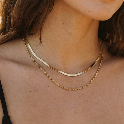 Hailey Layered Gold Chain Necklace