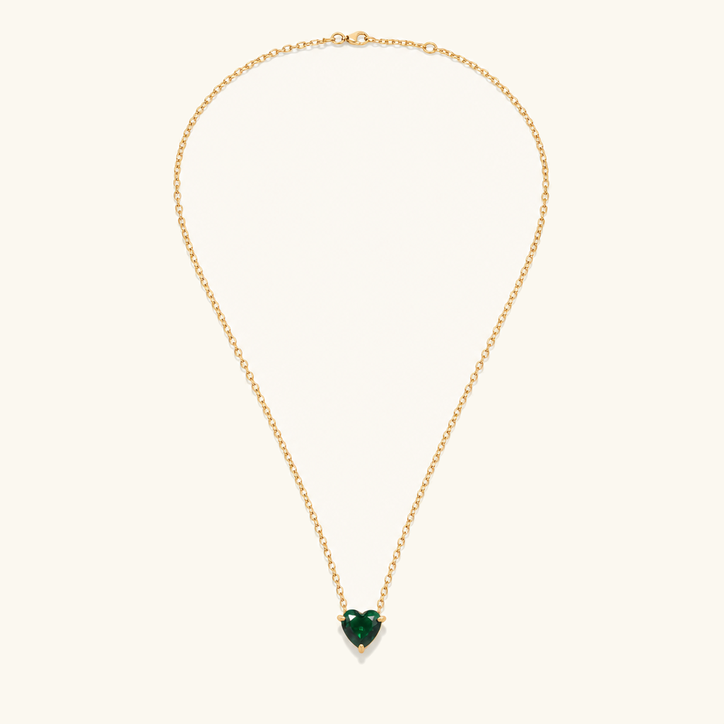 Amorette Birthstone Heart Necklace