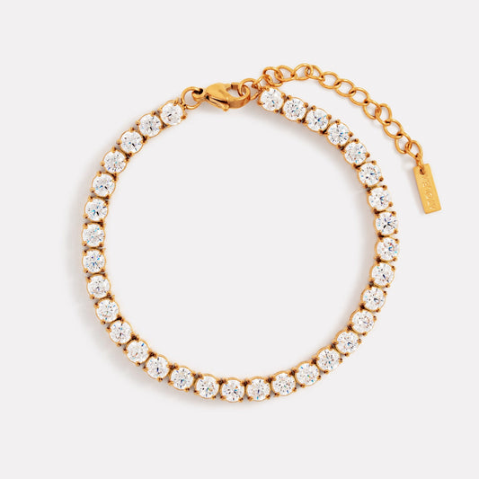 Solene Tennis Bracelet · Gold / Silver & Crystal
