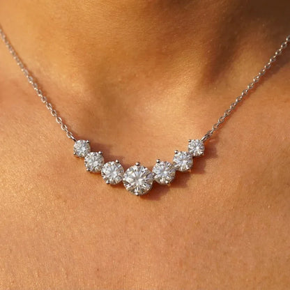 Arc Necklace · S925 Silver & Moissanite