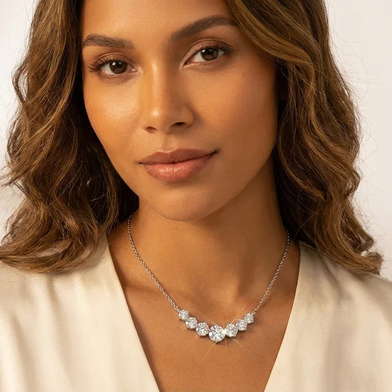 Arc Necklace · S925 Silver & Moissanite